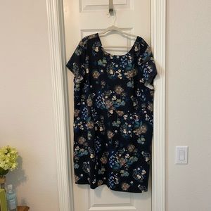 Navy Floral Dress